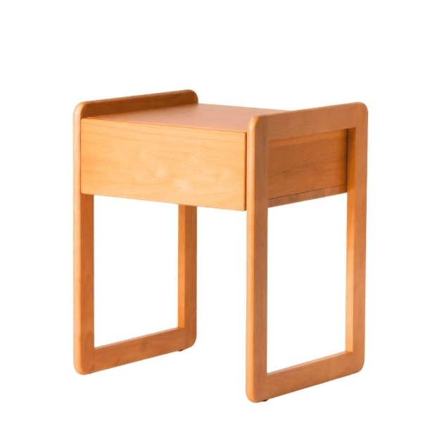 ตู้ลิ้นชักข้างเตียงไม้ยางพารา MAAI DESIGN รุ่น UCHU SIDE TABLE สีโอ๊ค
